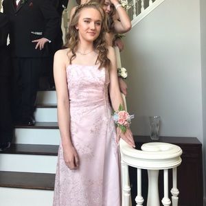 Sparkly pink prom dress
